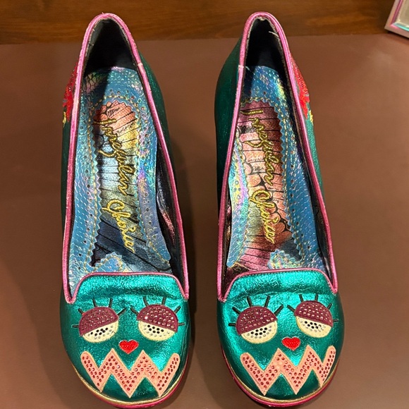 Irregular Choice Size 7.5/38 - Very Funky Teal and Pink 3" Star Shaped Heels - Picture 2 of 16